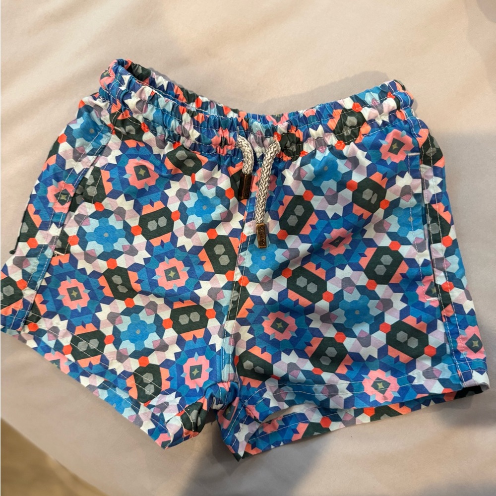 Colorful Geometric Kids Swim Trunks
